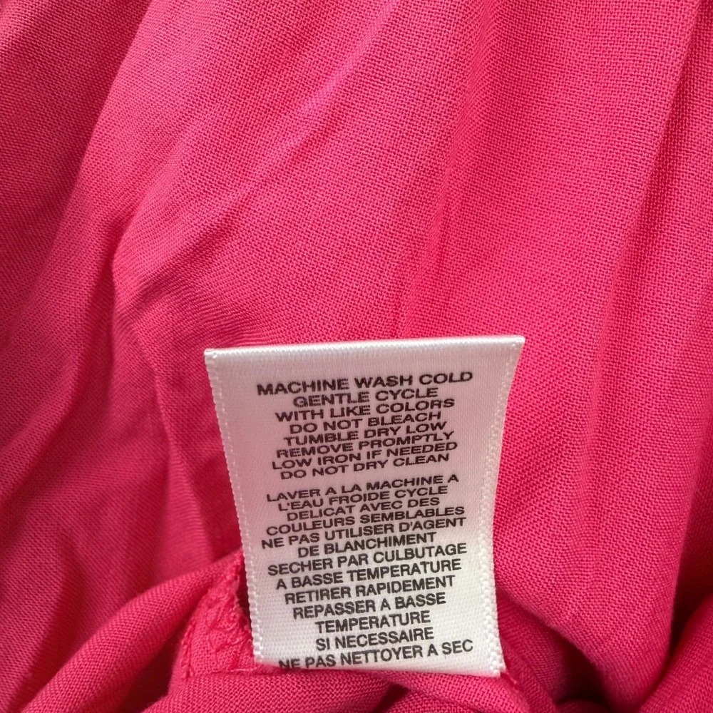 Material Girl Pink Flared Mini Skirt‎ Rasp Sorbet Snap Front Medium NEW